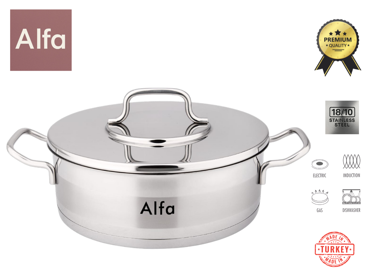 ALFA PREMIUM STAINLESS STEEL LOW POT