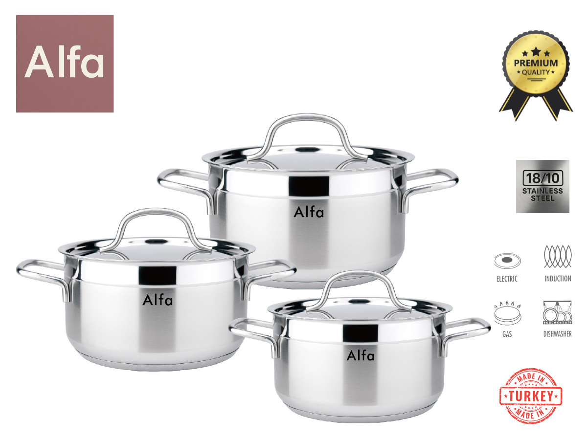 ALFA 6 PCS STAINLESS STEEL SET HM2210